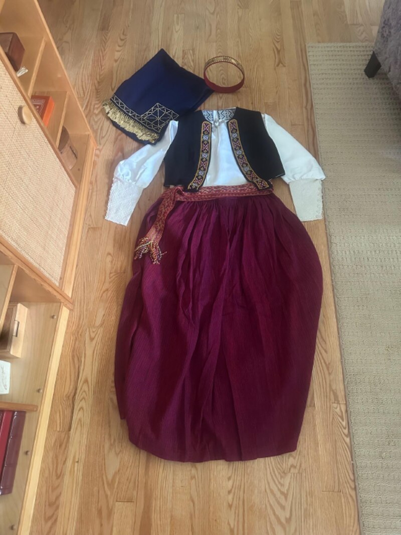 A traditional Latvian folk costume