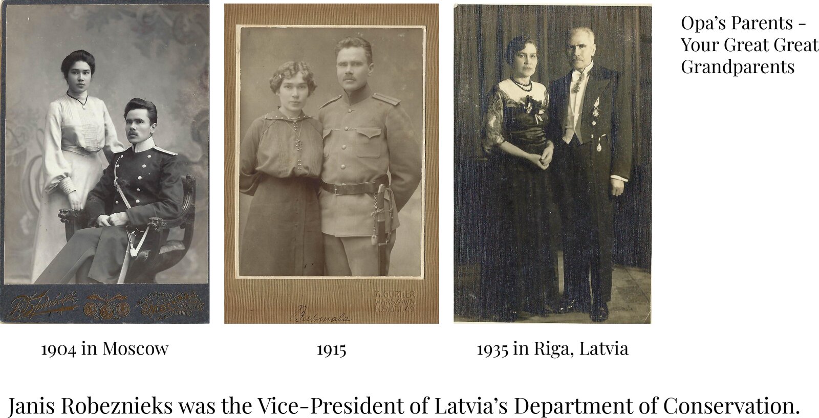 Jānis Robežnieks family photographs, 1904–1935