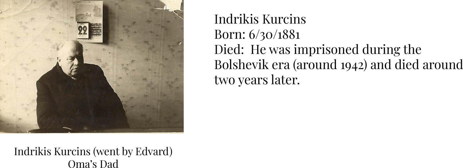 Indriķis Kurciņš, known as Edvard